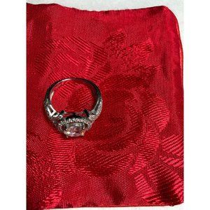 Womens Crossover Design Solitaire Ring White Moissanite 2.50ctw Platineve